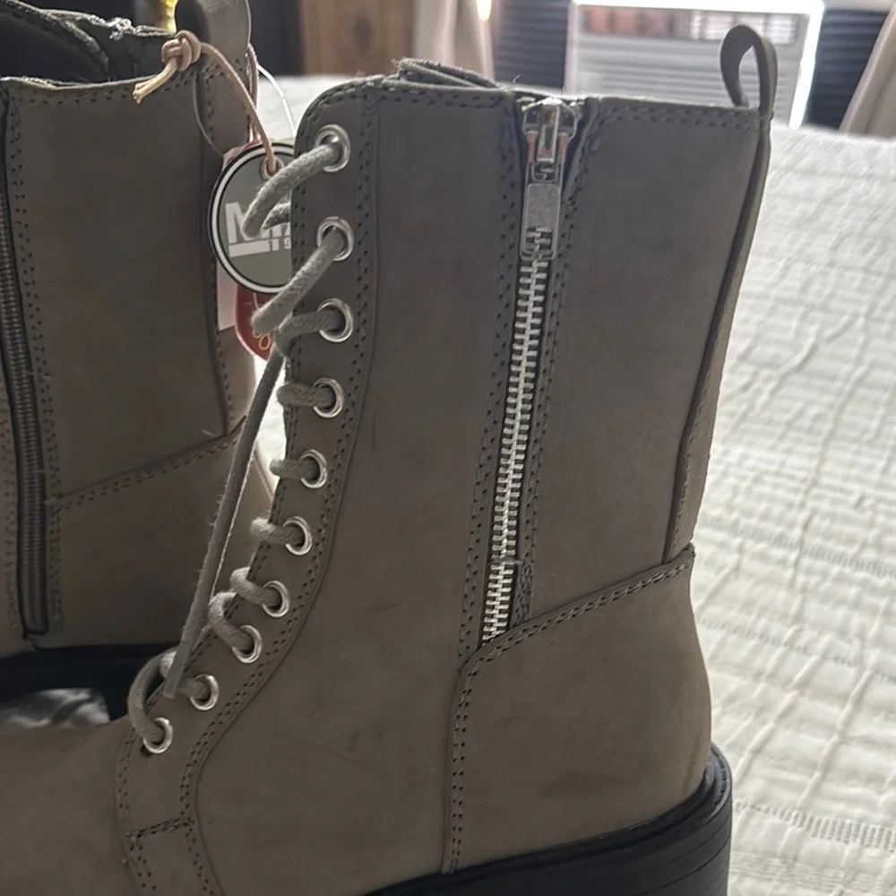 MIA Tan Combat Moto Boots with Rugged Sole - Picture 9 of 15